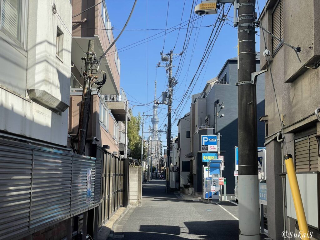 台東区根岸付近の通り