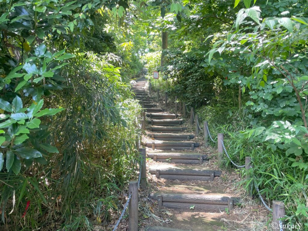 赤塚城跡への階段