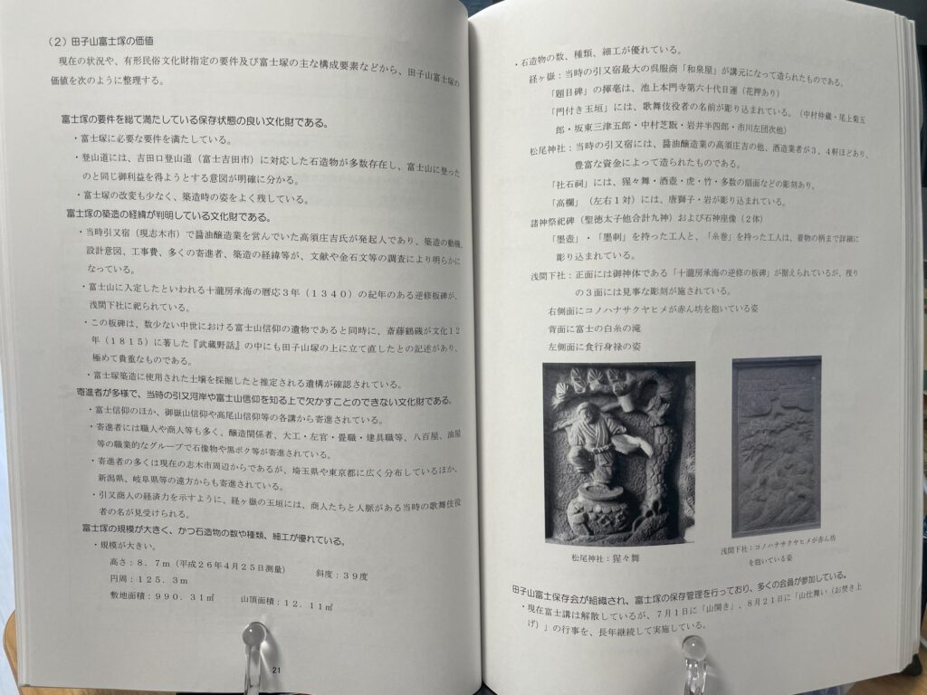 田子山富士塚の保存と活用