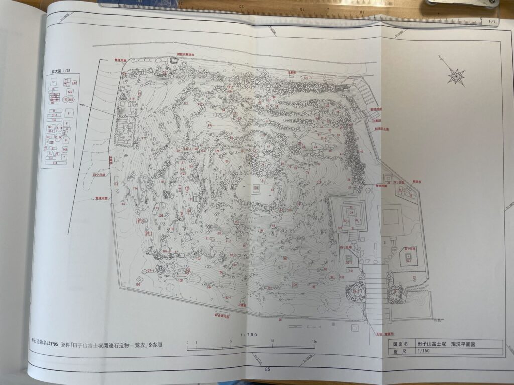 田子山富士塚 現状平面図