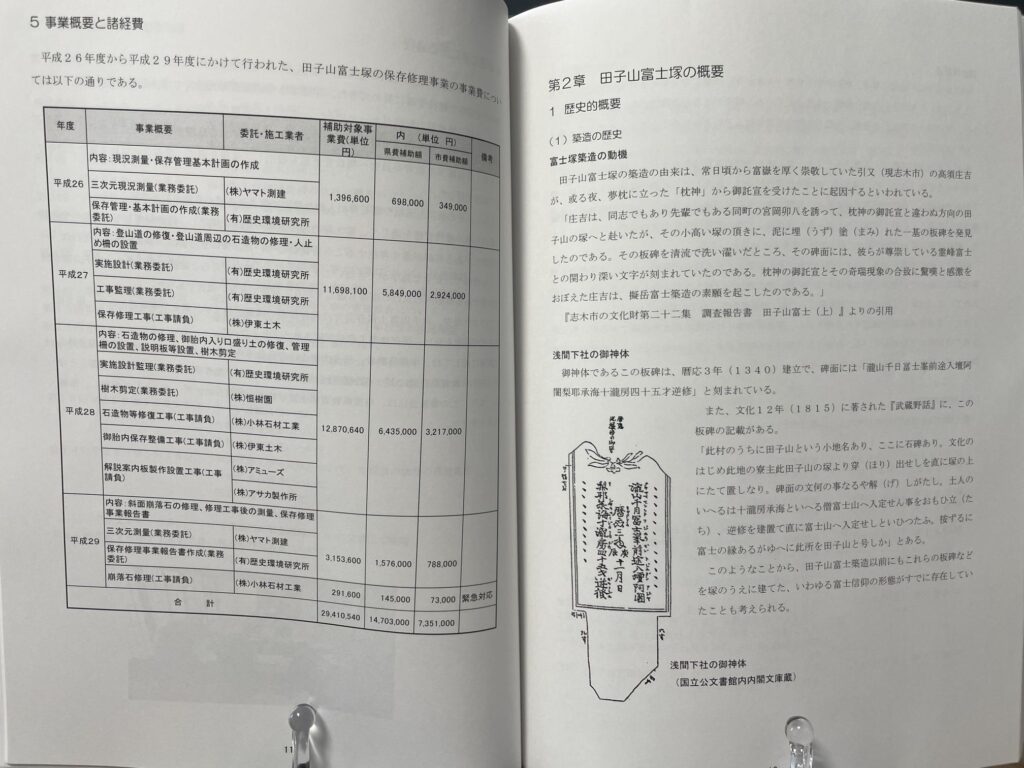 田子山富士塚の概要