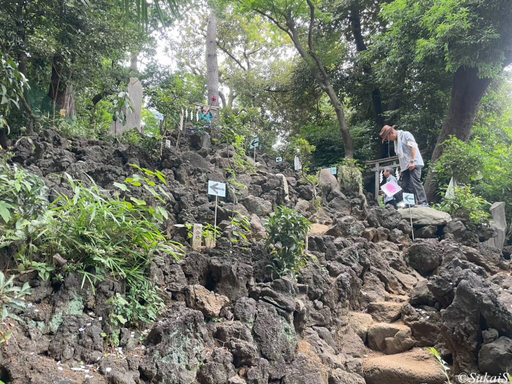 江古田富士塚の登山道