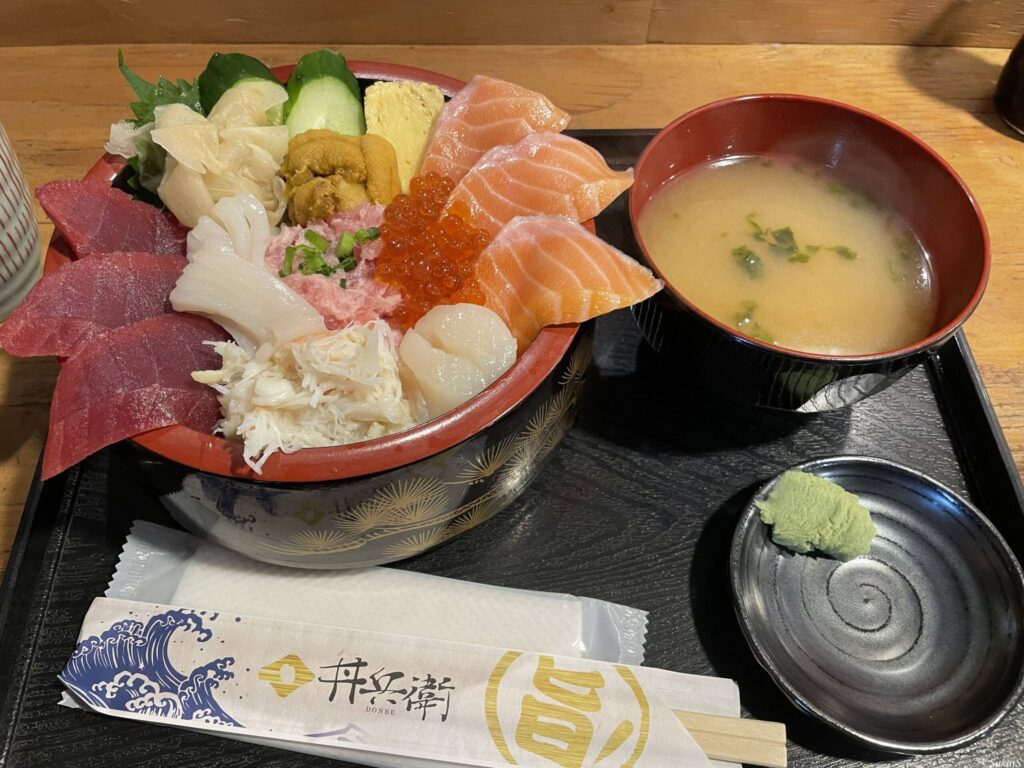 さっぽろ朝市での食事