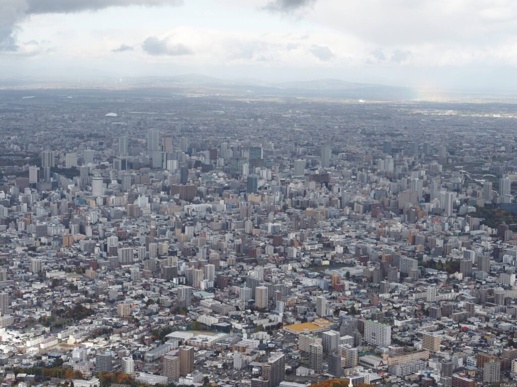 藻岩山山頂からの眺め