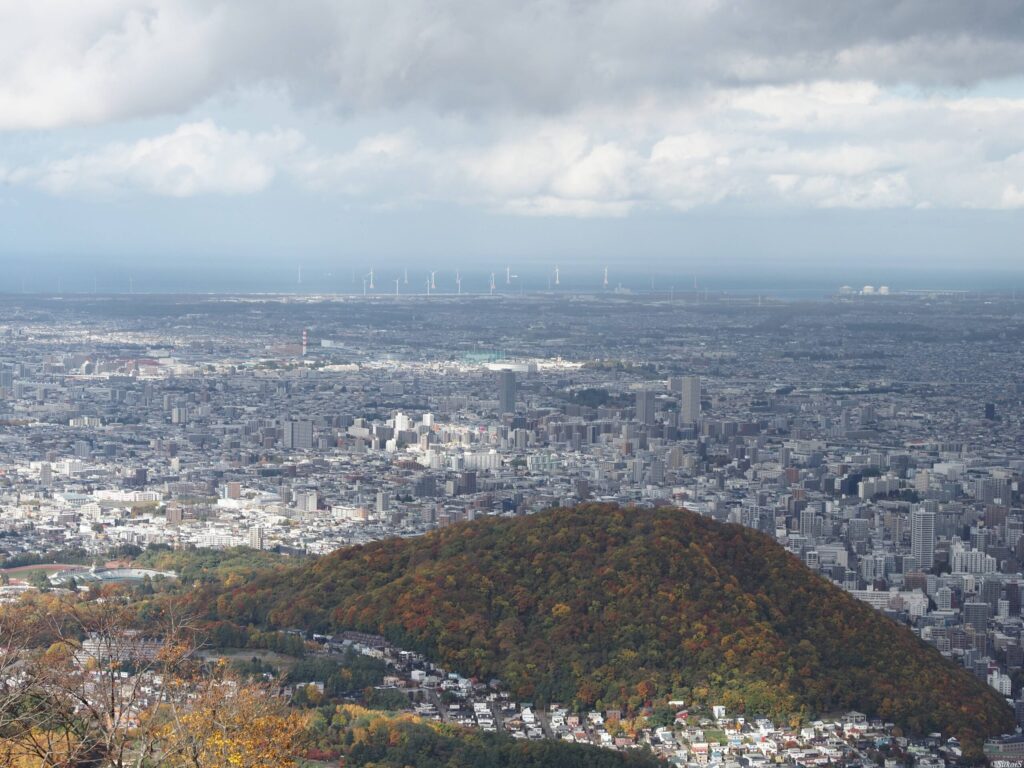 藻岩山山頂からの眺め
