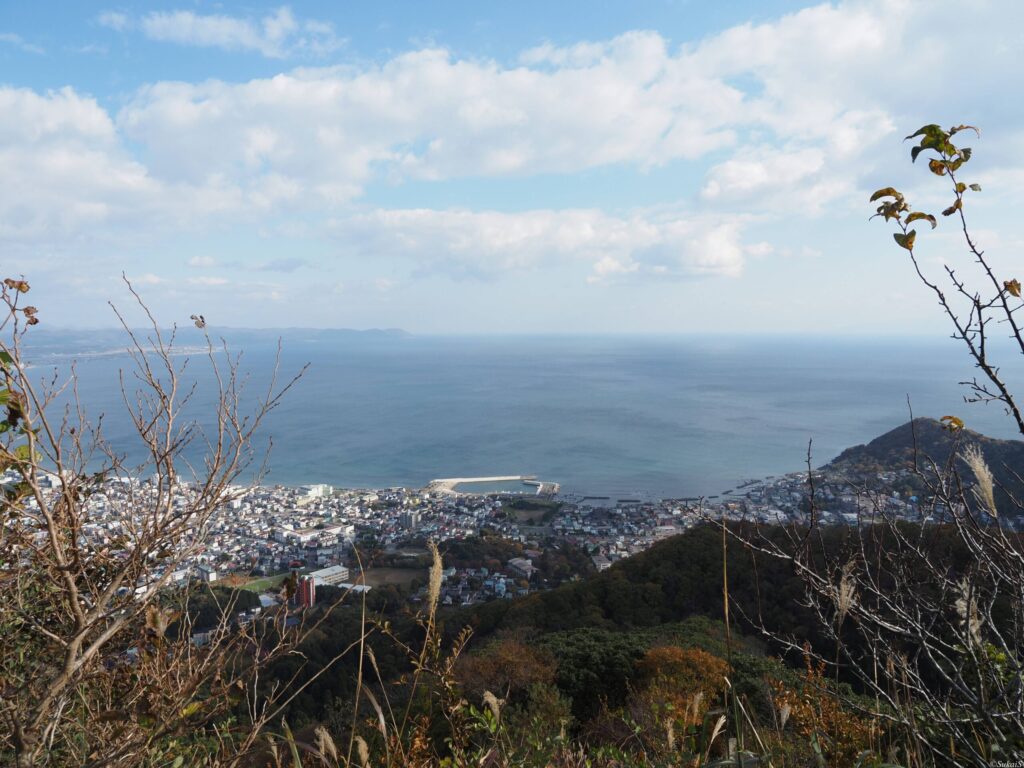山頂からの海の眺め・津軽海峡方面