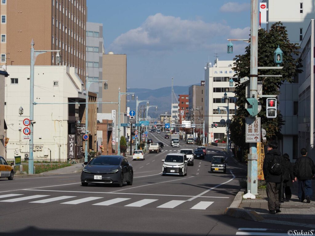 函館市街地・五稜郭付近