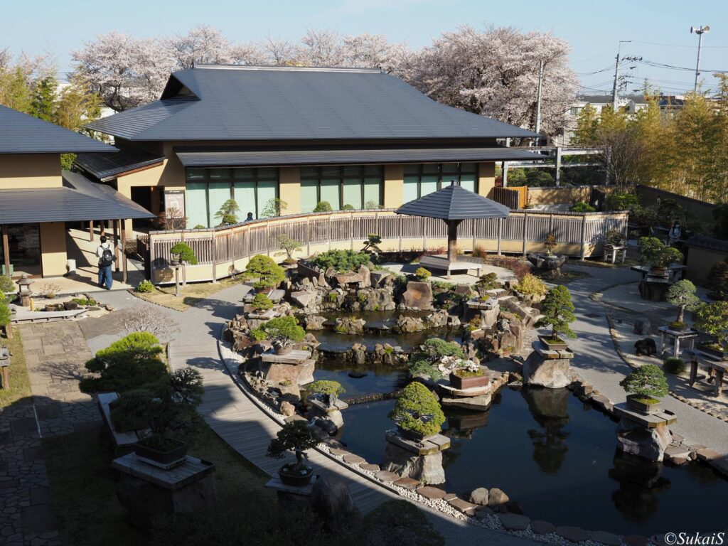 2階からの庭園の眺め