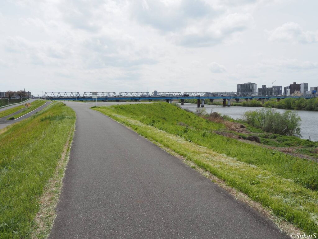 江戸川、丹後の渡し跡付近