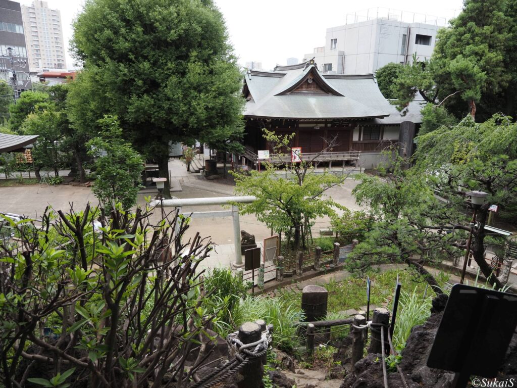 千駄ヶ谷の富士塚からの眺め
