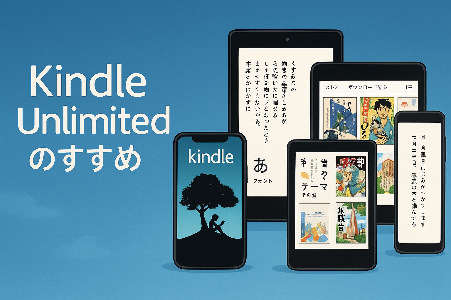 【2025年】Kindle Unlimitedとは？Prime Reading・Kindle端末との違い・メリット・デメリットを解説